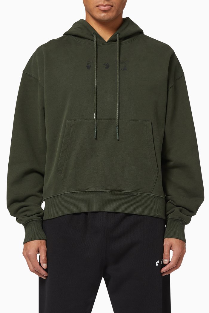 

Bolt Arrows Oversized Cotton Hoodie, Green