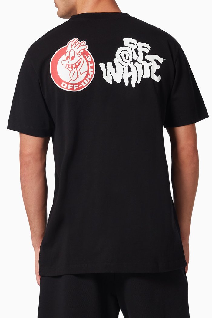 

Red Tongue Slim T-shirt in Cotton, Black
