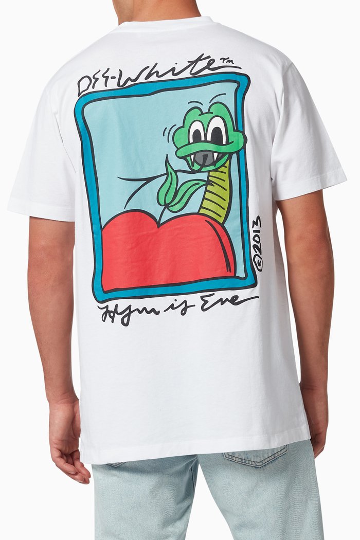 

Apple Slim T-shirt in Cotton, White