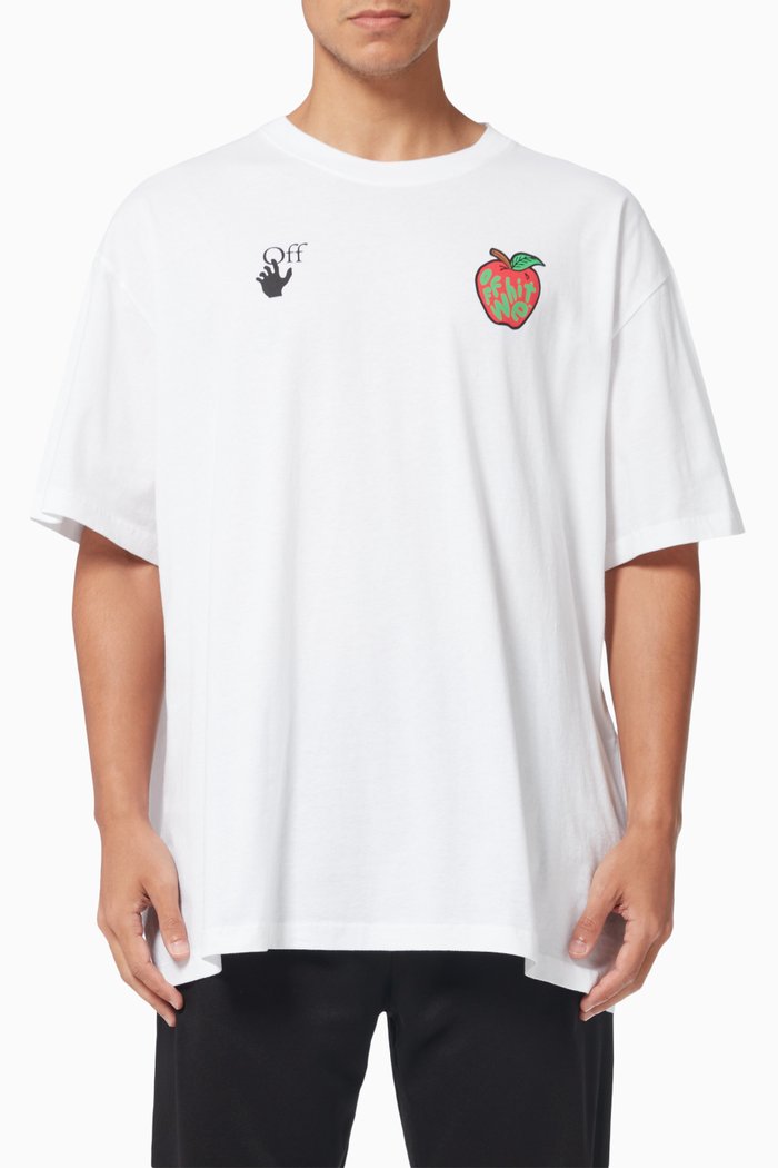 

Apple Oversized T-shirt in Cotton, White