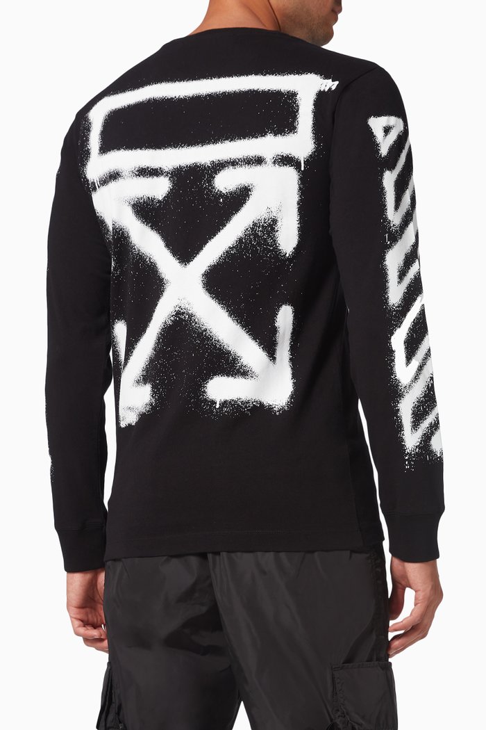 

Spray Marker Arrows T-shirt in Cotton, Black