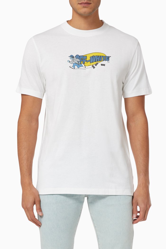 

B-Boy Slim T-shirt in Cotton, White
