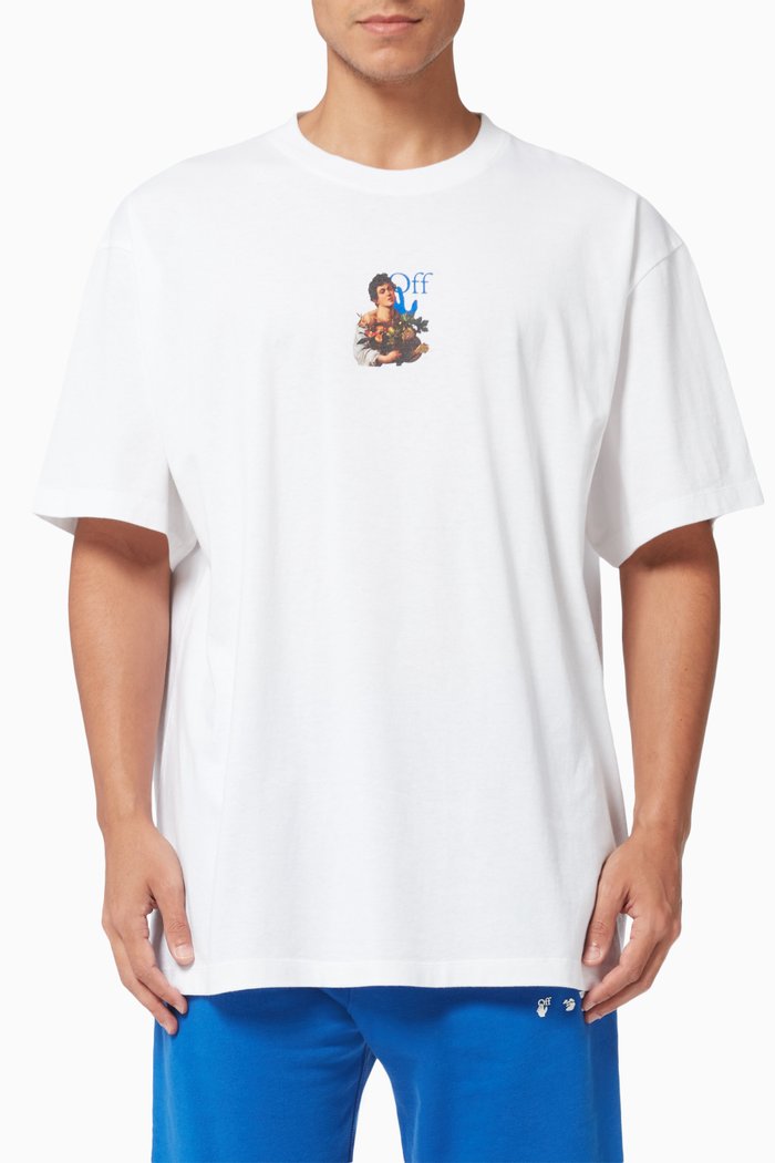 

Caravaggio Boy Oversized T-shirt in Cotton, White