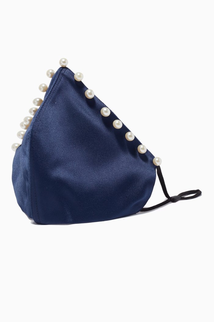 Pearl Face Mask, Blue