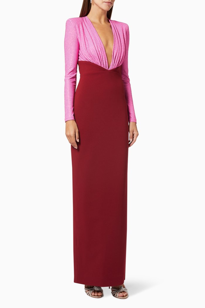 

Lena Crêpe Evening Gown, Multicolour