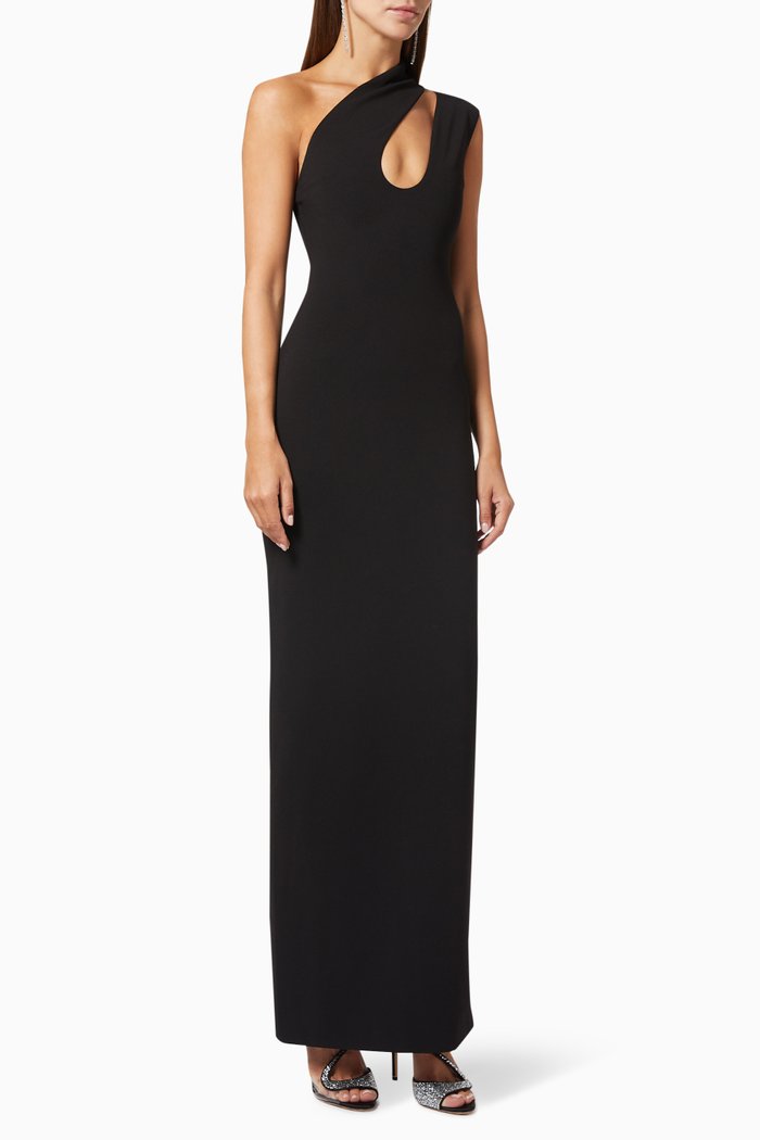 

Krista Crêpe Evening Gown, Black