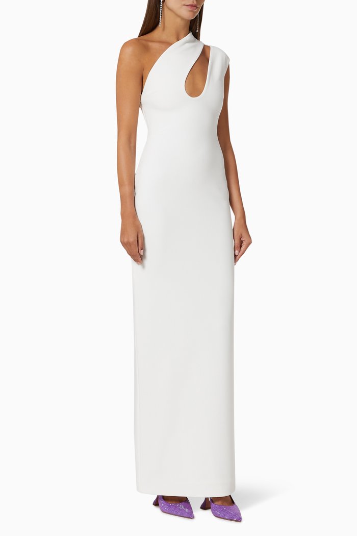 

Krista Crêpe Evening Gown, White