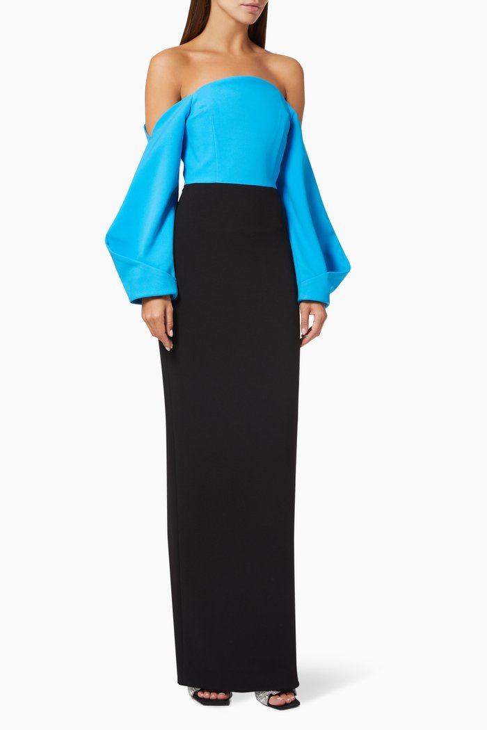 Lotta Crêpe Evening Gown, Multicolour
