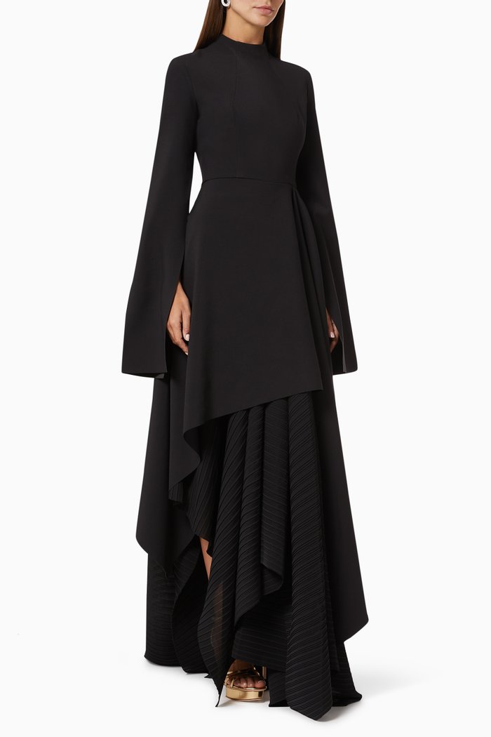 

Klara Crêpe Evening Gown, Black
