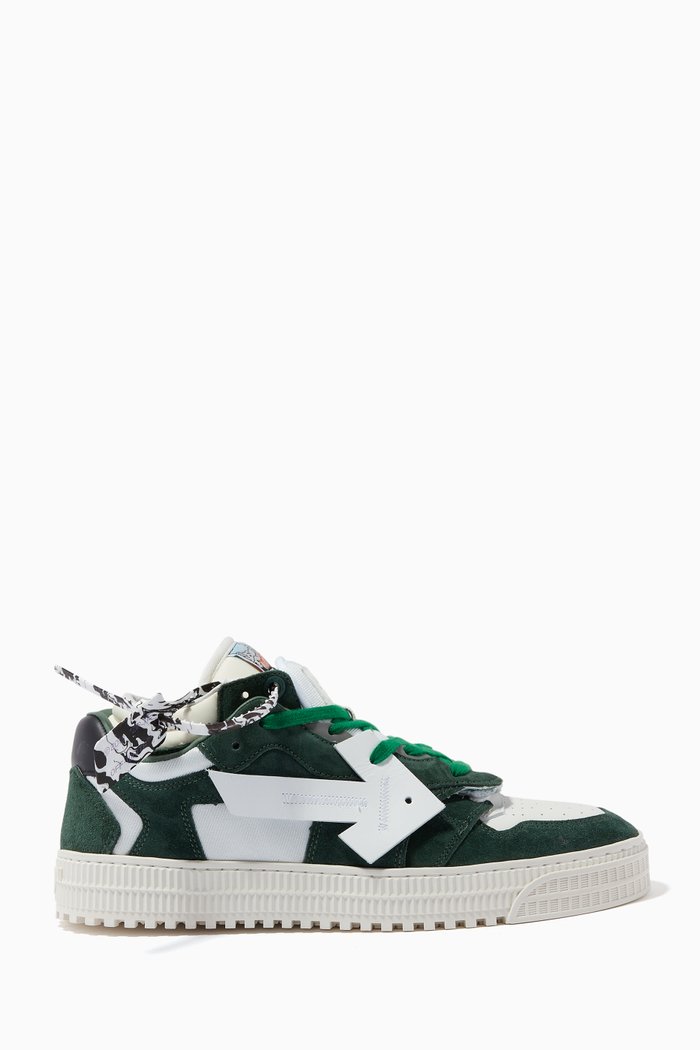 Floating Arrow Sneakers in Suede Leather, Green