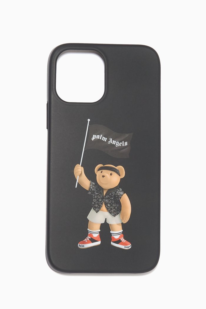 

Pirate Bear iPhone 12 Case in PU, Black