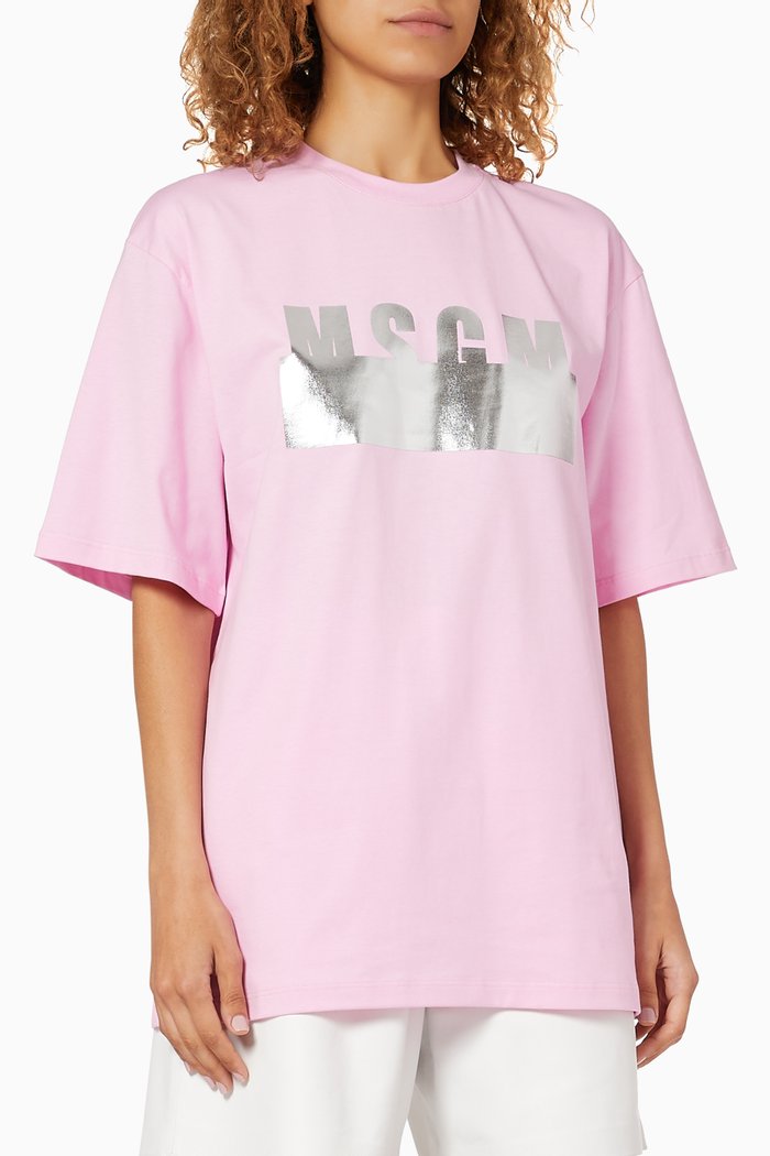 

Foil Logo Jersey T-shirt, Pink