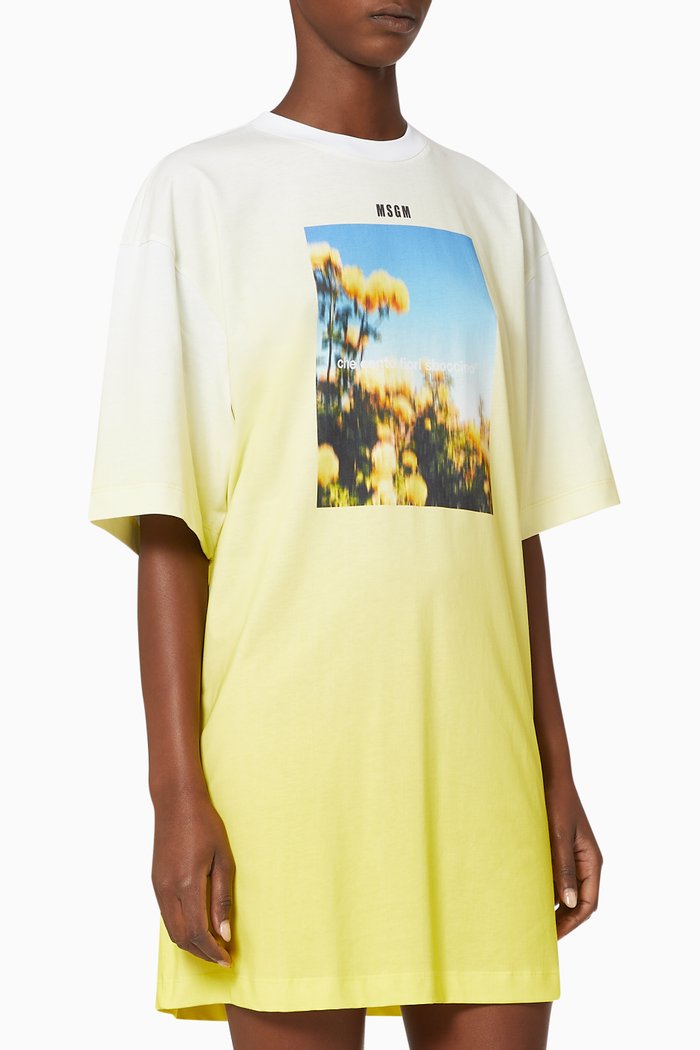 

Jersey T-shirt Dress, Yellow