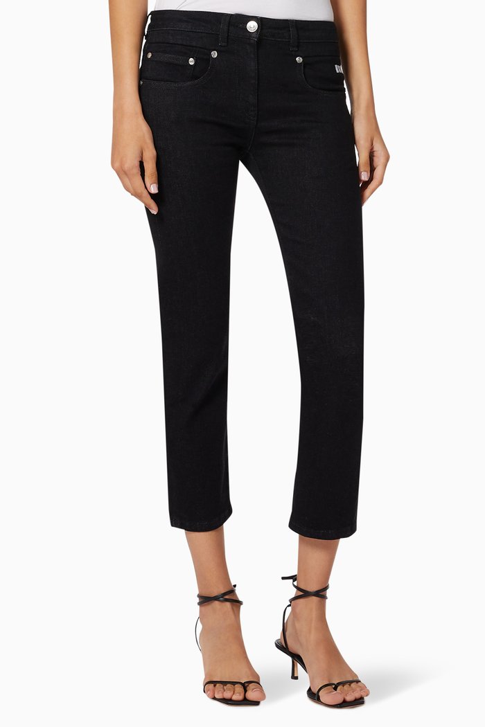 

Slim Cropped Jeans, Black