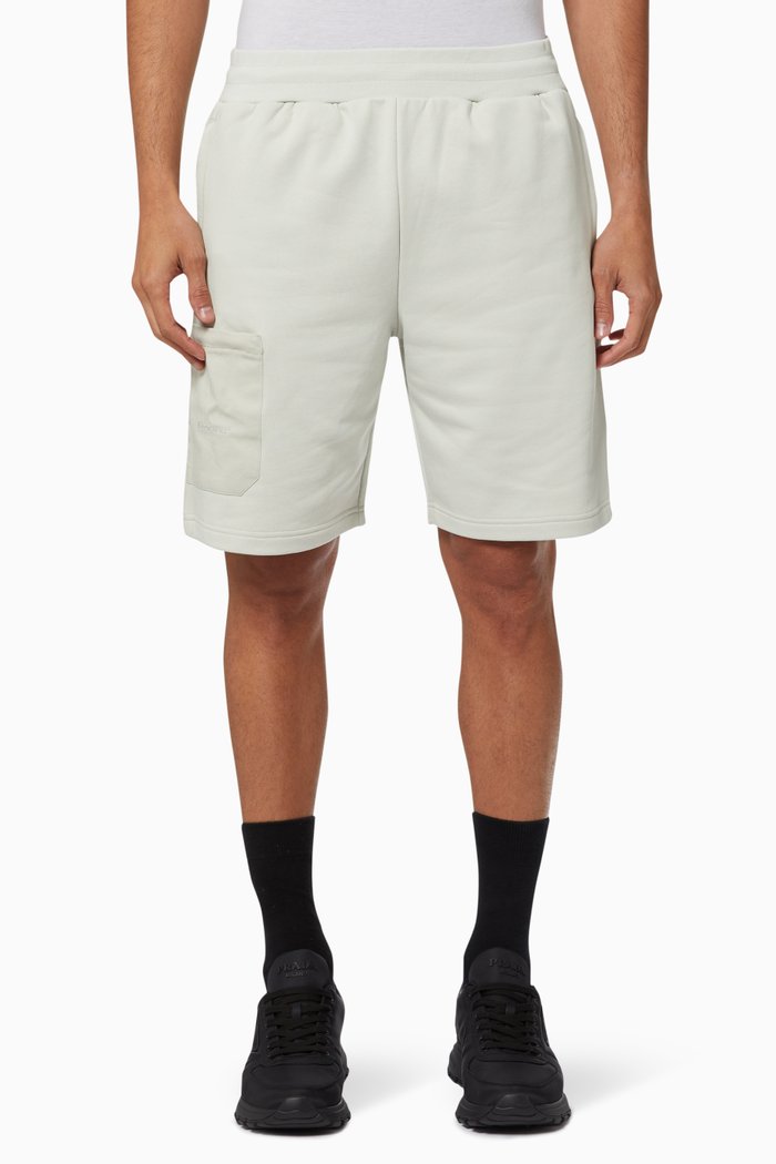 

Logo Embroidered Shorts in Cotton, Neutral
