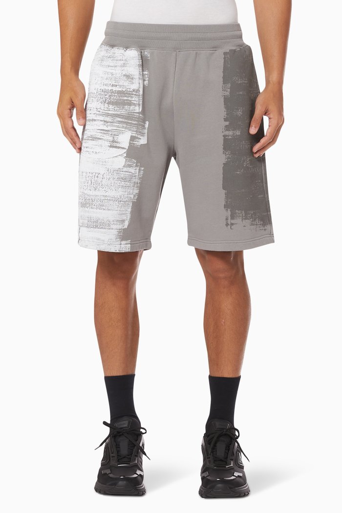 

Brush Stroke Shorts in Cotton, Grey