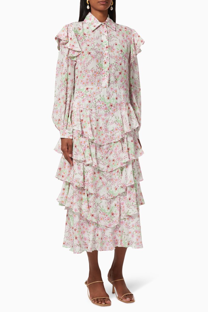 

Chloe Tiered Frill Dress, White