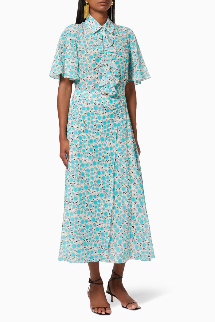 Julie Wrap Dress, Blue