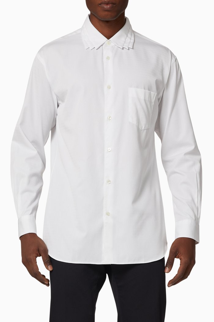 

Cotton Poplin Shirt, White