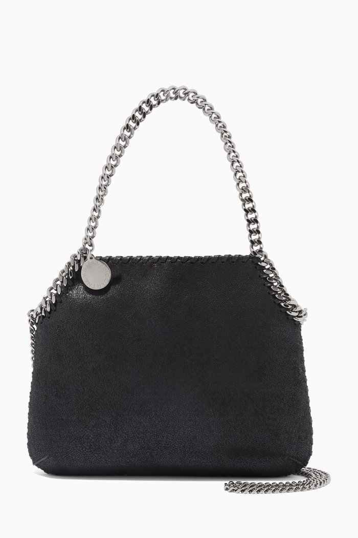 Falabella Medium Shoulder Bag in Shaggy Deer, Black