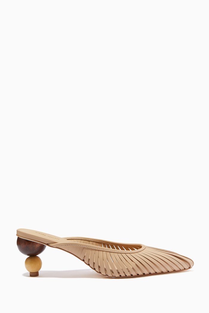 

Emma Mules in Leather, Neutral