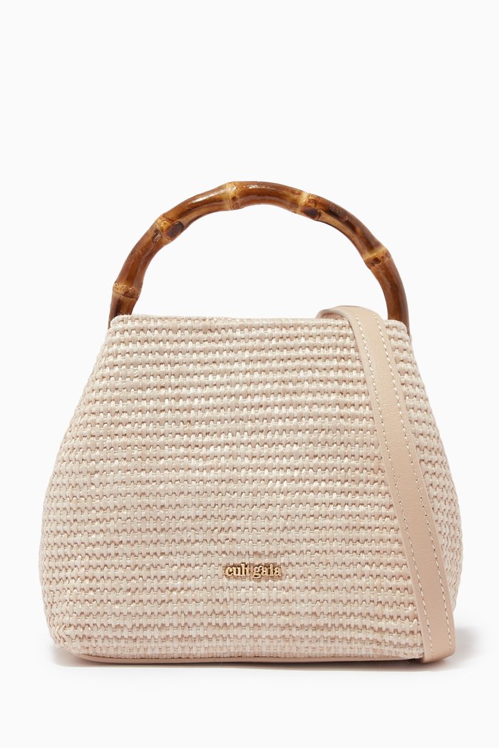 

Solene Mini Bag in Raffia, Neutral