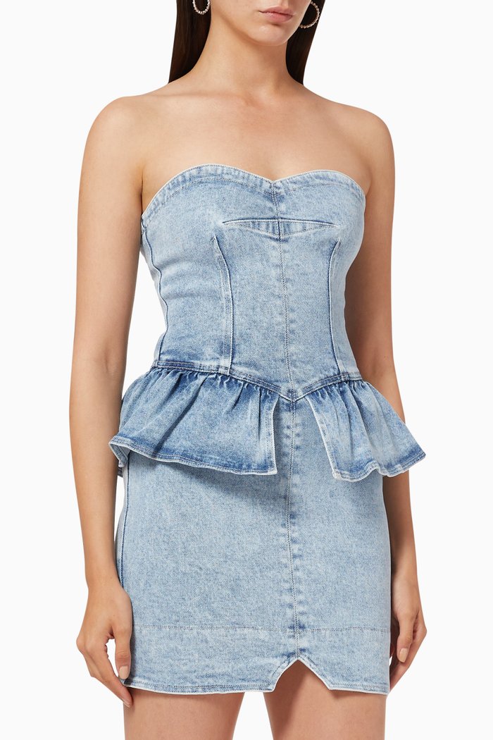 

Dolizi Mini Dress in Denim, Blue