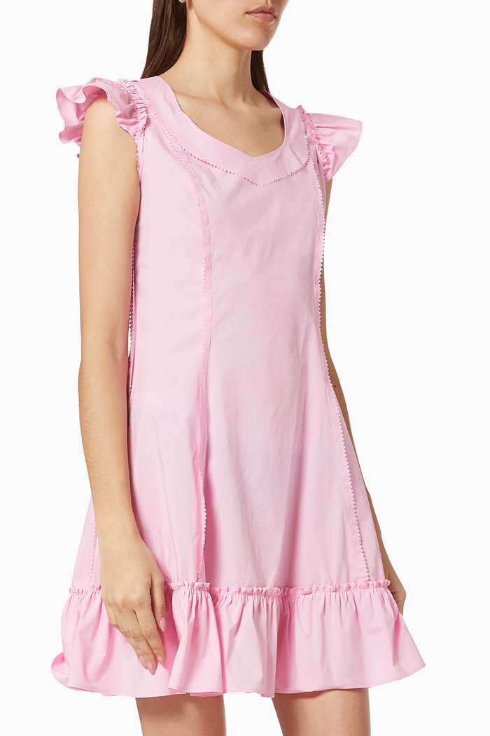 

Inside Out Dress in Linen Blend, Pink
