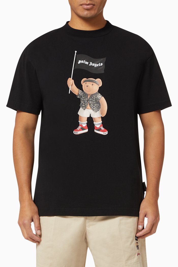 Pirate Bear T-shirt in Cotton, Black