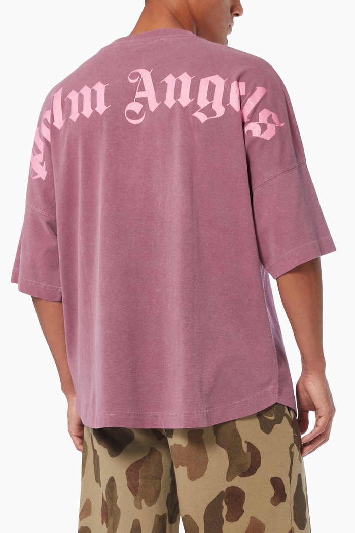 

Logo Oversized T-shirt in Cotton, Purple