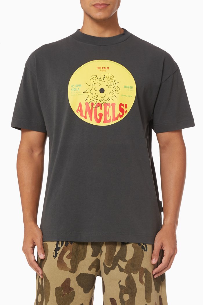 

PA Records T-shirt in Cotton, Black