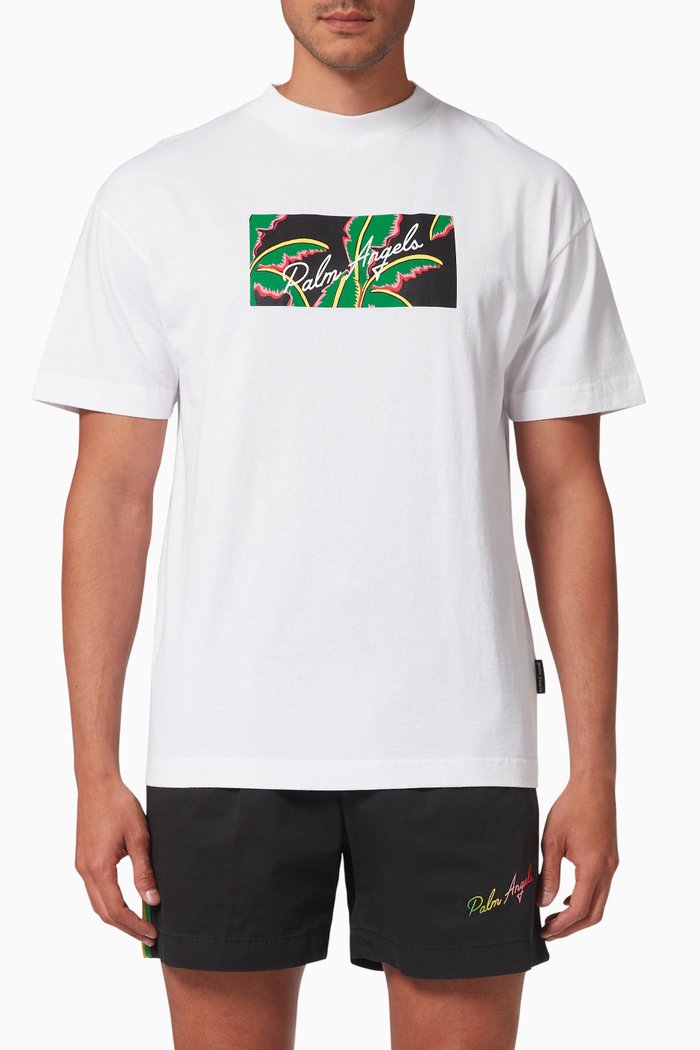 

Tropical Logo T-shirt in Cotton, White