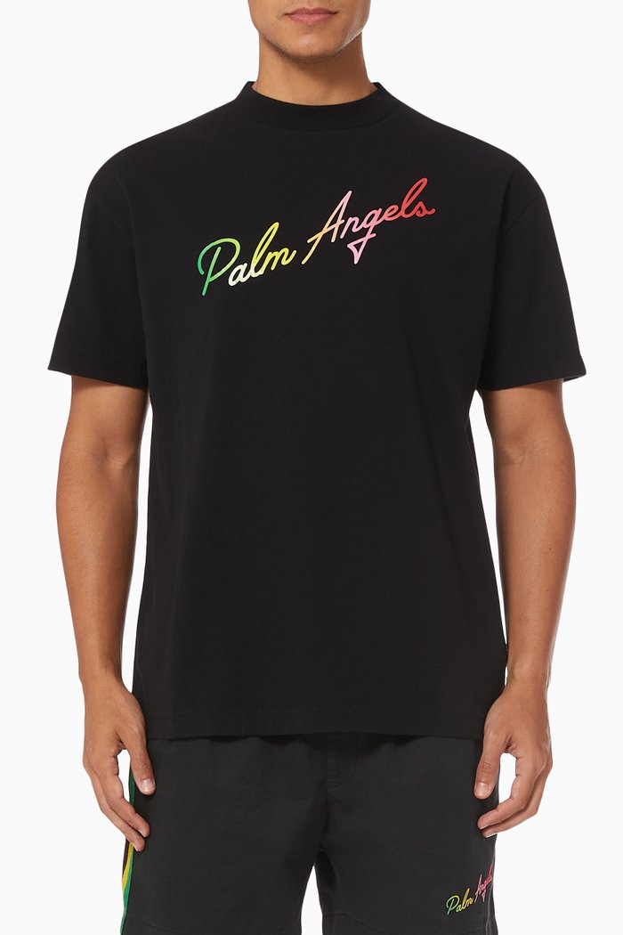 Miami Logo T-shirt in Cotton, Black
