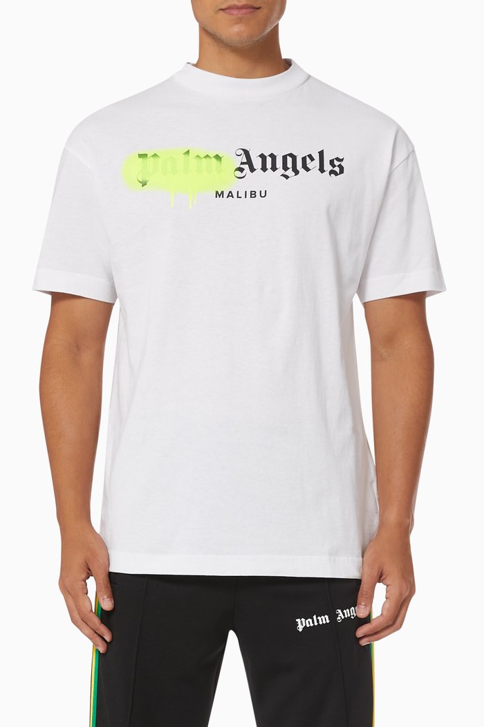 

Malibu Sprayed Logo T-shirt in Cotton, White