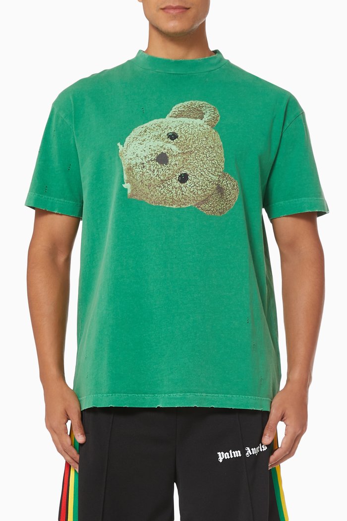 

Bear Head T-shirt in Cotton, Green