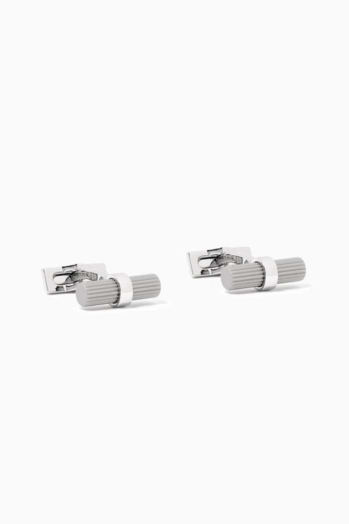 

Vertical Line Batton Cufflinks, Silver
