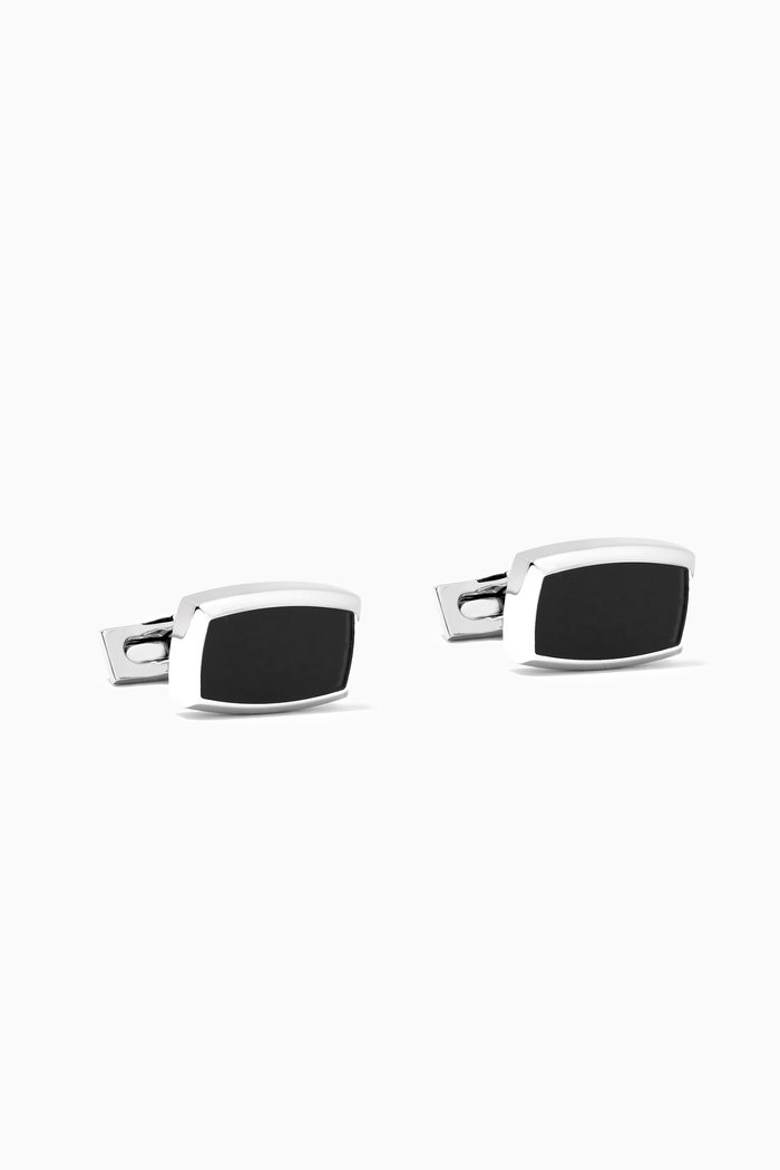 Label Cufflinks, Black