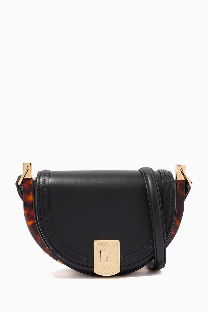 

Moonlight Crossbody Bag in Leather, Black