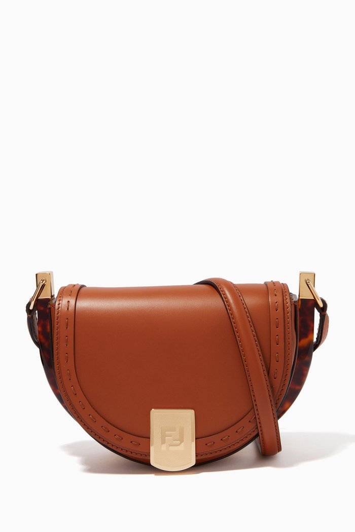 

Moonlight Crossbody Bag in Leather, Brown
