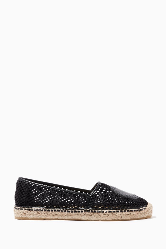 

Stella Logo Espadrilles in Woven Mesh, Black