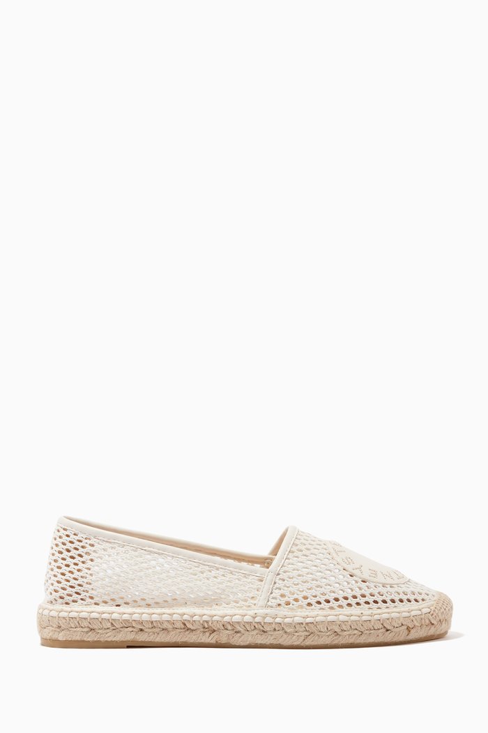

Stella Logo Espadrilles in Woven Mesh, Neutral