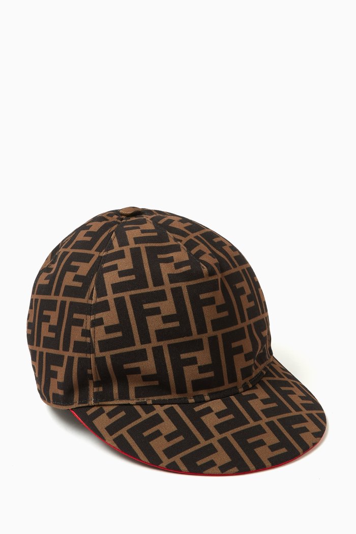 

Fendirama Baseball Cap in Cotton, Brown