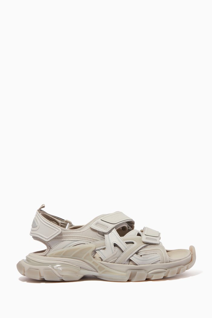 

Track Clear Sole Sandals in Mesh and Nylon, Neutral