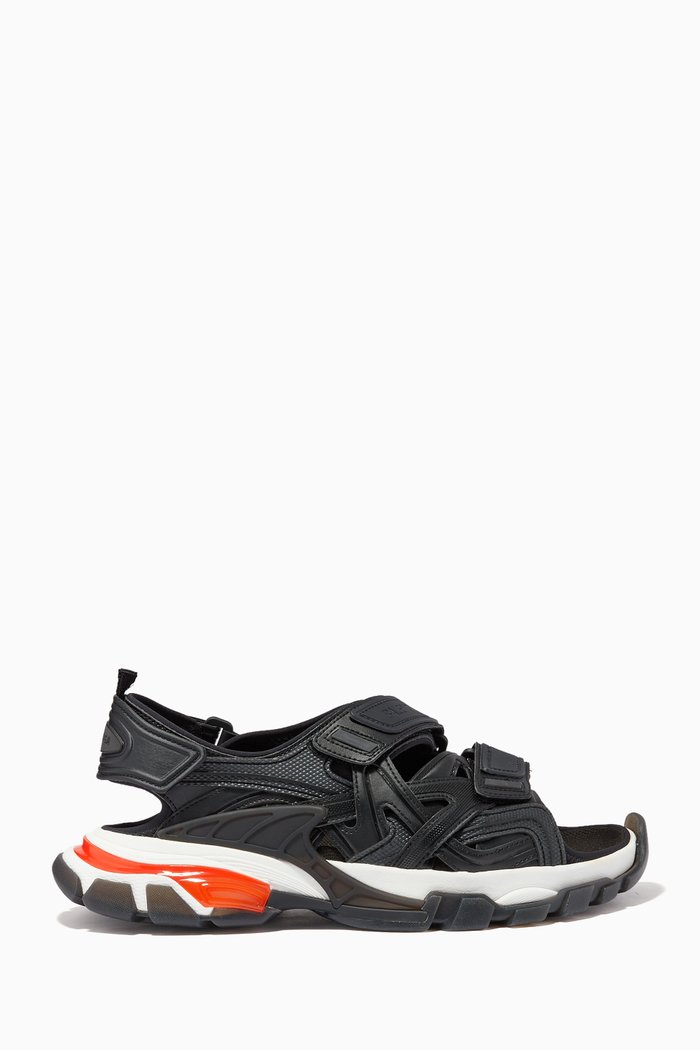 

Track Sandals in Mesh and Nylon, Black