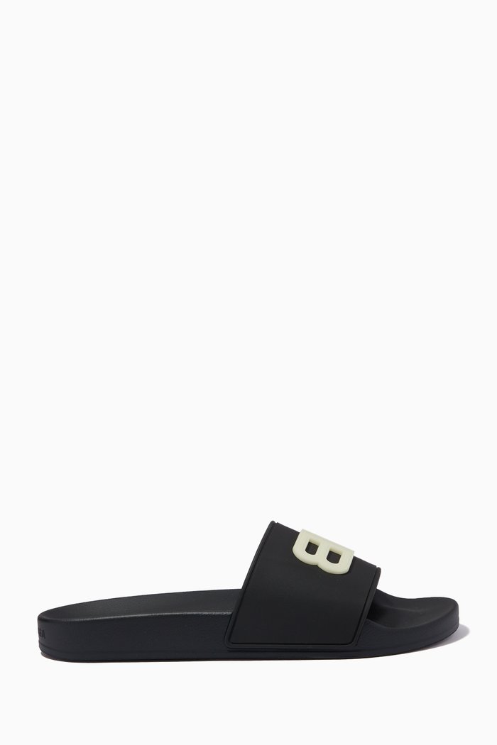

BB Pool Slides in Rubber, Black