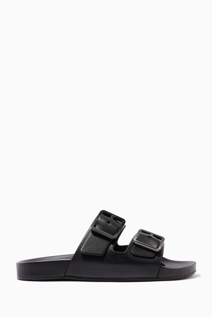 Mallorca Sandals in Leather, Black