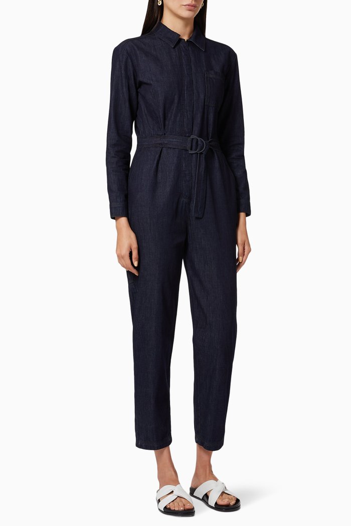 

Poco Cotton Denim Jumpsuit, Blue