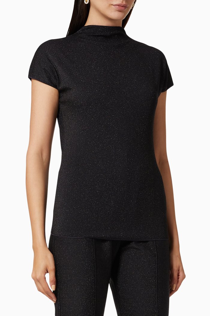 

Promessa Lamé Jersey Top, Blue