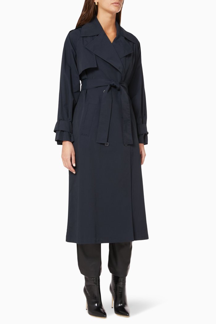 

Cena Techno Cotton Trench Coat, Blue