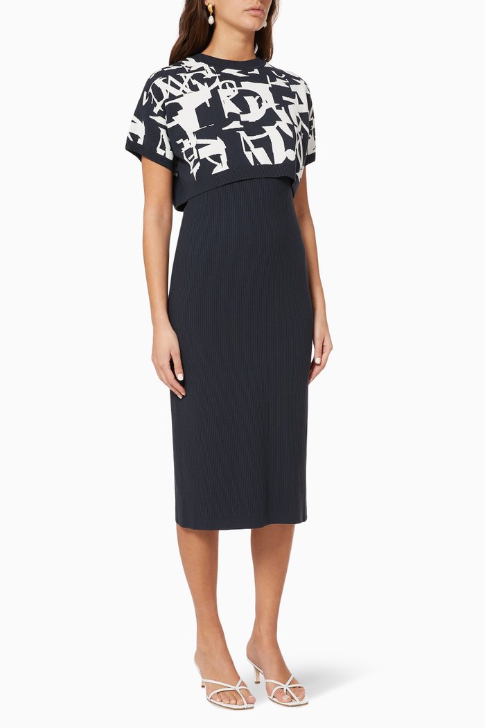 

Danae Knitted Two-in-one Dress, Blue
